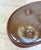 Brown Mid-Century Button Tuft Brown Vinyl Kidney Footstool Ottoman For Sale - Image 8 of 10