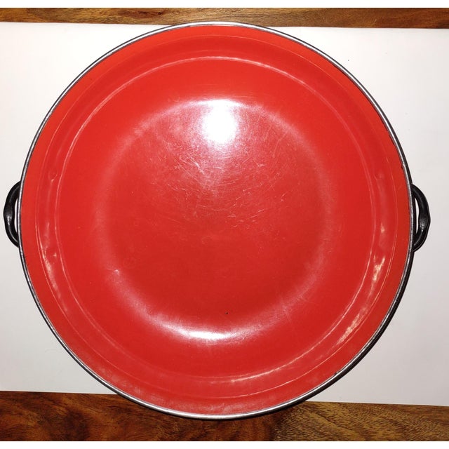 Made in Yugoslavia, this red enamelware is in great vintage condition. It can be cooked in - on the stovetop or in the...