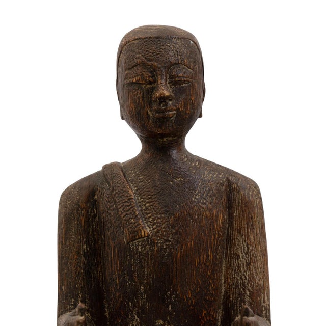 Female Tribal Wood Sculpture for Tozai Home For Sale - Image 4 of 5
