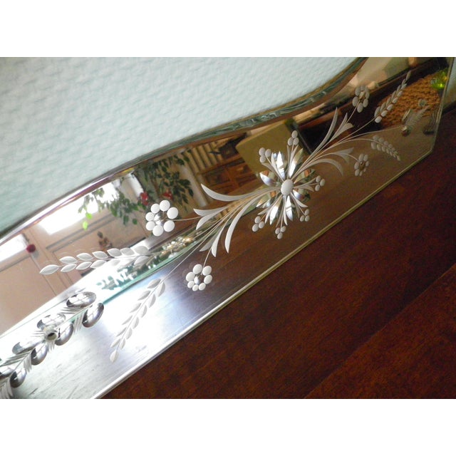 Engraved Venetian-Style Wall Mirrors, 1970s, Set of 2 For Sale - Image 11 of 12