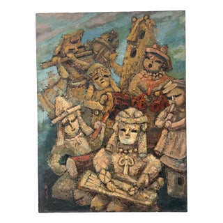 Takahashi Yoshikazu, 奏 / Ensemble, 1985, Oil on Canvas For Sale