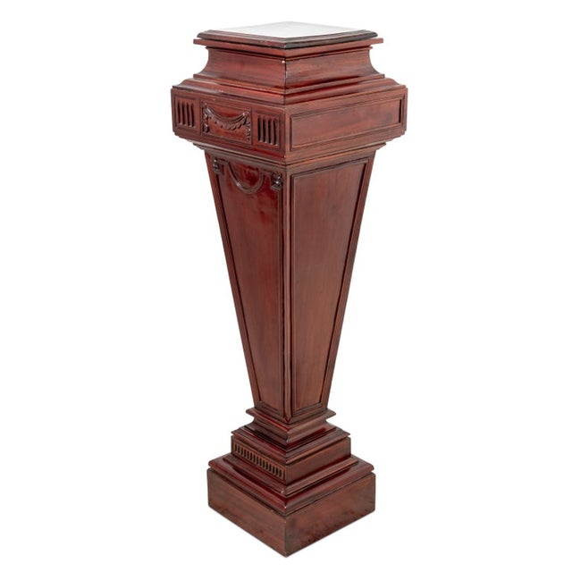 Louis XVI Style Mahogany Pedestal For Sale - Image 4 of 4
