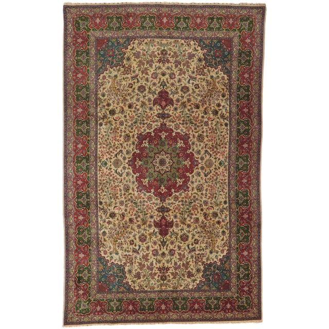 Late 20th Century Vintage Persian Tabriz Rug, 06'06 X 10'05 For Sale - Image 9 of 9