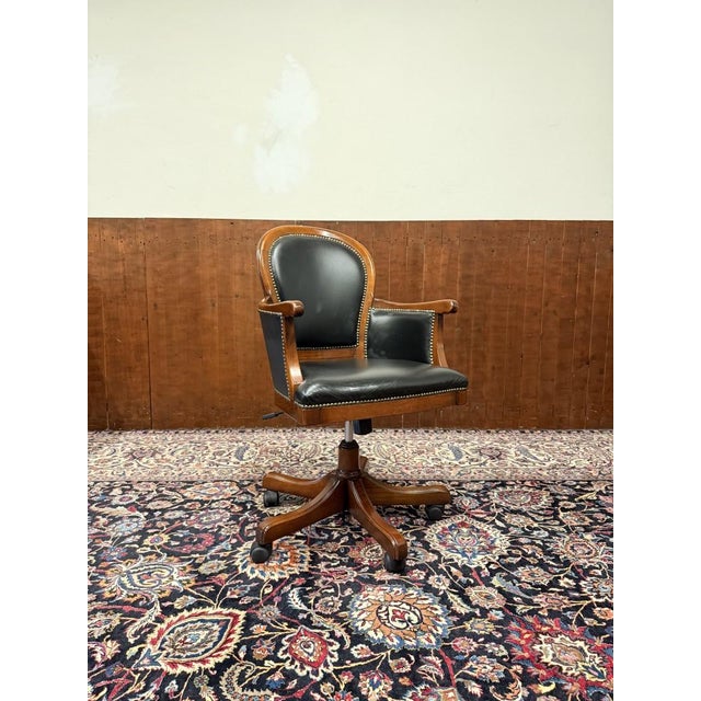 Black Italian Office Swivel Chair For Sale - Image 8 of 8