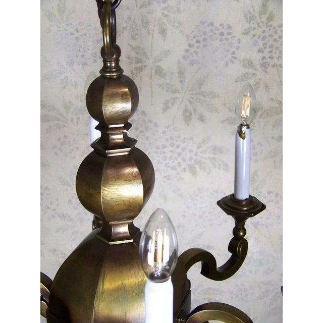 Massive Brass Chandelier, 1900s For Sale - Image 3 of 8