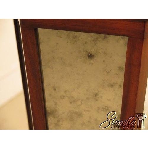 Wood Eglomise Mirrored & Mahogany Hollywood Regency Pedestal Stand For Sale - Image 7 of 8