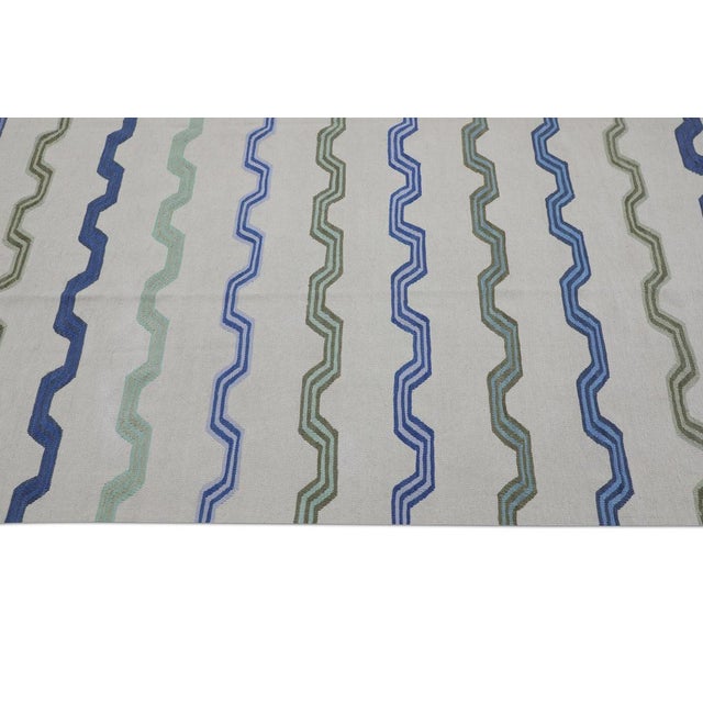 Oriental Hand Knotted Rug Turkish Kilim 8' x 10'5" For Sale - Image 4 of 9