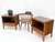 Pair Finished Back Danish Mid Century Modern One Drawer Walnut Night Stands MINT For Sale - Image 9 of 18