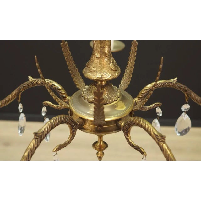 Danish Brass Chandelier, 1960s For Sale - Image 4 of 8