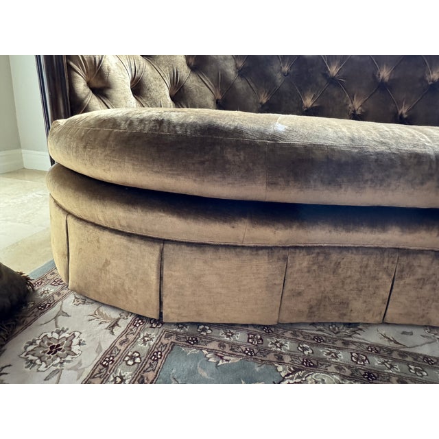 Marge Carson Natalia Sofa With Pillows Included in a Rich Mustard Gold