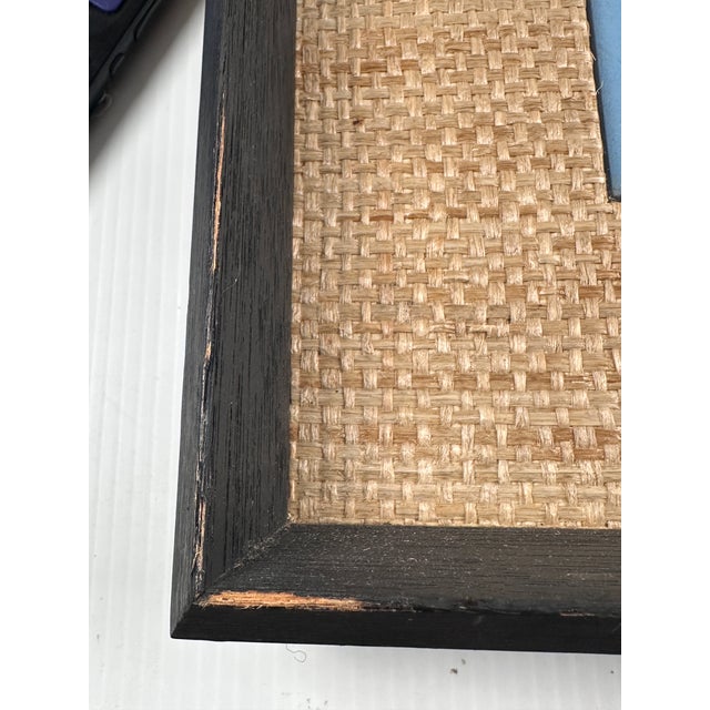 Wood Vintage Batik Style Horse Wall Art Framed Mid-Century Decorative Panel For Sale - Image 7 of 12