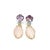 Bochic "Capri" Vintage Amethyst & Pink Topaz Pastel Earrings Set 18K Gold & Silver For Sale - Image 12 of 18