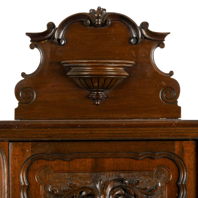 James Allen & Sons Carved Oak Victorian Bedside Cabinet, English, Circa 1890 For Sale In Greensboro - Image 6 of 10