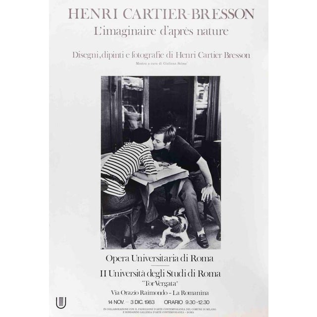 Vintage poster realized after a photograph by Henri Cartier-Bresson. Published by Opera Universitaria - Rome - 1983. Very...