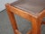 Wood Vintage French Country Mission Style Brown Stool Bench For Sale - Image 7 of 13