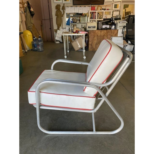 Aluminum Patio/Outdoor Mid-Century Lounge Chair With Speed
