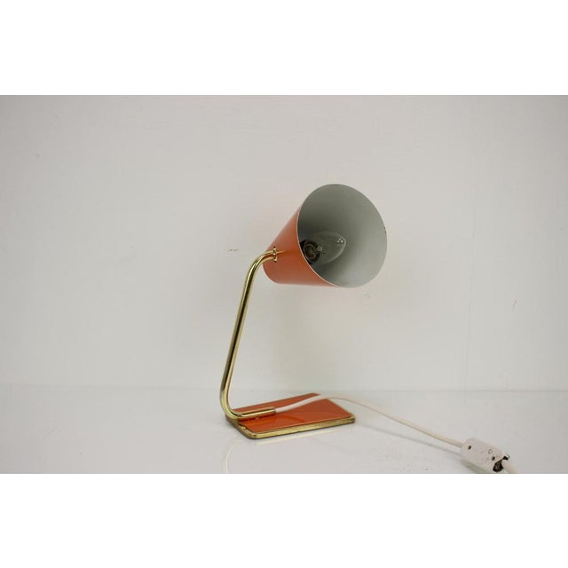 Gold Table Lamp, Czechoslovakia, 1960s For Sale - Image 8 of 10