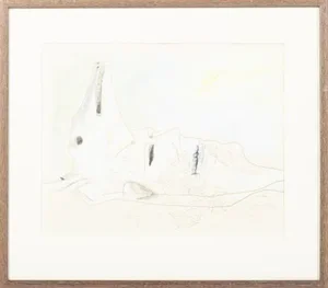 Grace Morais, Masks (III), Acrylic and Graphite Drawing on Paper