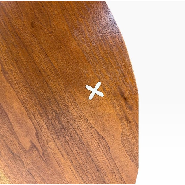 1960s Mid-Century Modern American of Martinsville "Accord" Round Walnut Coffee Table For Sale - Image 5 of 5