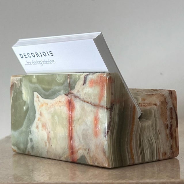 Vintage Onyx Cardholder Desk Accessory, 20th Century For Sale - Image 9 of 10