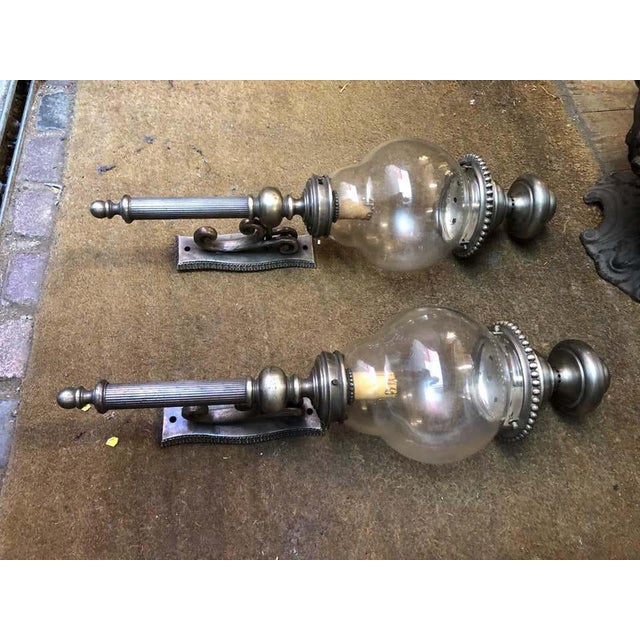 French Nickel-Plated Lanterns, 20th Century, Set of 2 For Sale - Image 10 of 13
