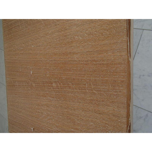 Small Rectangular Salon Side Table in Limed Oak with Chrome-Plated Steel, 1930s For Sale - Image 6 of 10