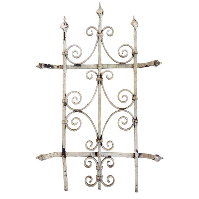 Antique Iron Architectural Door Detail For Sale - Image 4 of 8