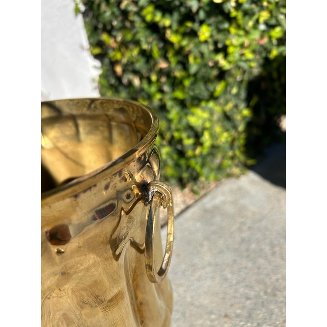 Vintage Brass Umbrella Stand With Ring Handles For Sale - Image 9 of 9