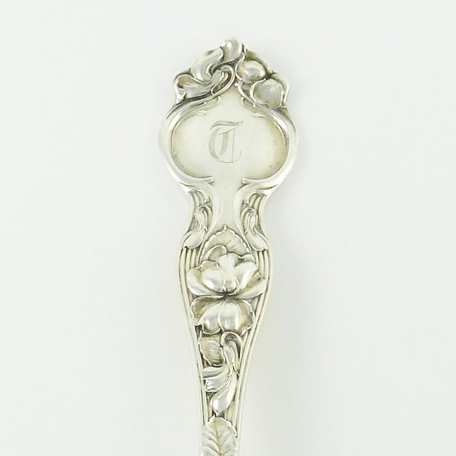 Antique R.W. Wallace Violet Sterling Silver Large Ladle For Sale - Image 6 of 7