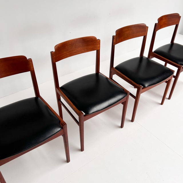 Wood Mid-Century Danish Dining Chairs attributed to Henning Kjærnulf for Korup Stolefabrik, 1960s, Set of 4 For Sale - Image 7 of 18