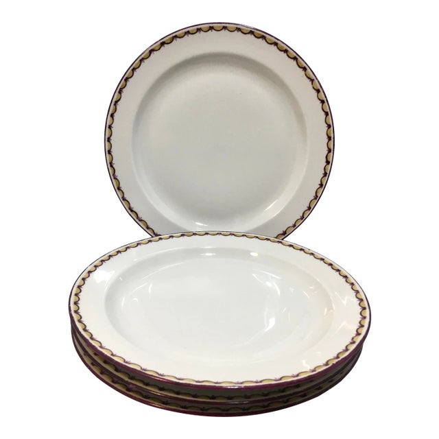 German 1930s Hand Painted Plates - Set of 4 For Sale