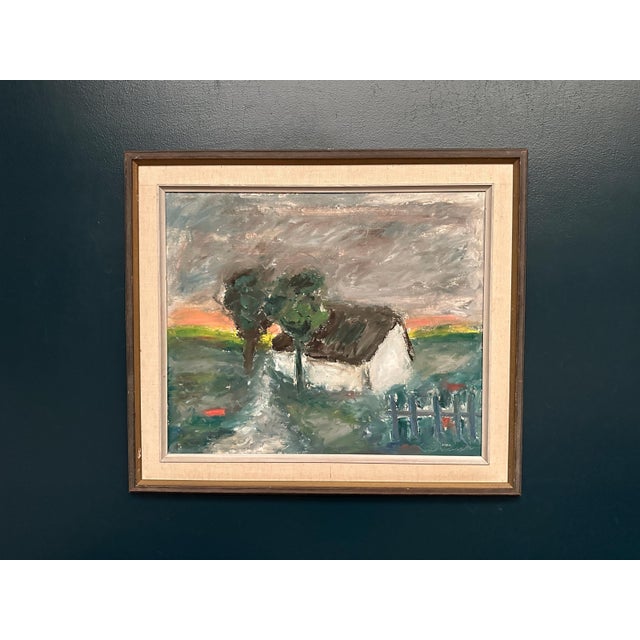 Kai Nielsen, Landscape with Houses, 1960s, Oil on Panel, Framed For Sale - Image 12 of 13