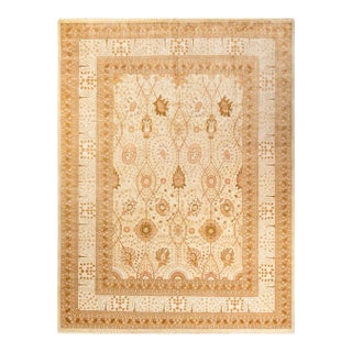 Mogul, One-of-a-Kind Hand-Knotted Area Rug in Ivory, 9' 2" x 12' 2" For Sale