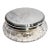 Stunning Large Art Deco Antique Crystal Jewelry Box Sterling Silver Lid Vanity Jar Luxury Home Decor For Sale