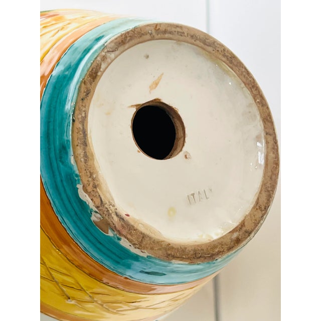 Large Vintage Sgradito Made in Italy Rooster Bird Vase For Sale - Image 9 of 9