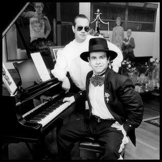 Arthur Steel: Rocketmen - Elton John and Bernie Taupin, Limited Edition Photograph 44 X 44” For Sale