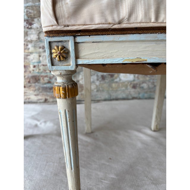Pair of Antique Neoclassical Painted Side Chairs – Provenance From the Heiress of Macy’s Estate For Sale - Image 9 of 15