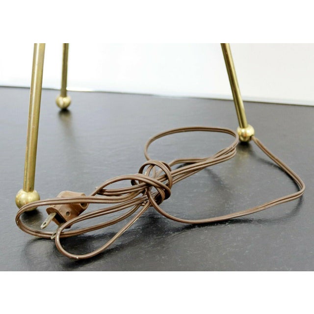 Metal Mid Century Modern 3 Legged Metal Table Lamp 1960s For Sale - Image 7 of 8