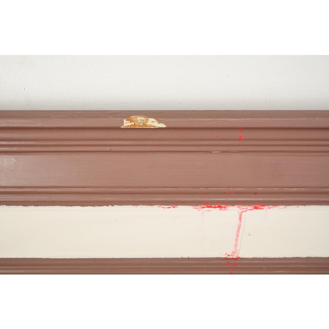 Brown Colonial Revival Painted Wood Pilaster Mantel For Sale - Image 8 of 11