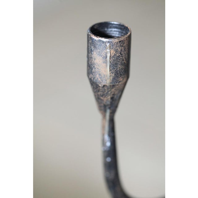 Vintage Hand-Wrought Iron Sculptural Candelabra, Pair For Sale In Orlando - Image 6 of 18