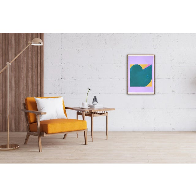 2022 "The Golden Rule" Abstract Color Field Acrylic Painting in Pastel Tones by Natalia Roman For Sale In Miami - Image 6 of 9