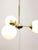 Mid-Century Modern Italian Pendant Light in Brass and Opaline Glass, 1960s For Sale - Image 12 of 17
