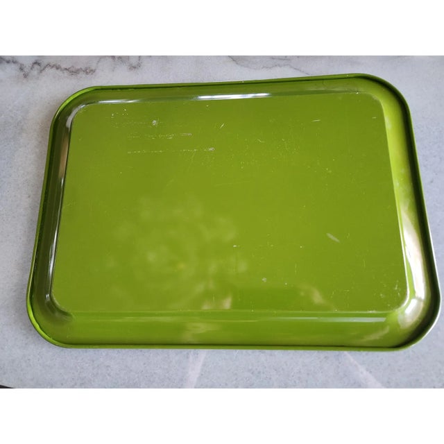 Mid 20th Century Hand Painted Green Serving Tray San Francisco Cable Car Railway For Sale In San Diego - Image 6 of 8