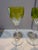 Art Deco Mid 20th Century Chartreuse and Green Baccarat Cordial Glasses in Genova Pattern - Set of 4 For Sale - Image 3 of 11