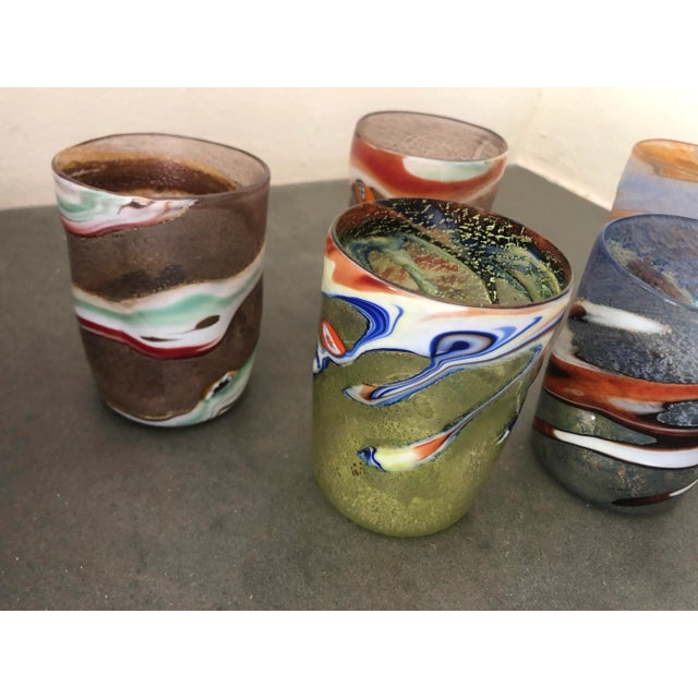 2000 - 2009 2000s "Murrisa Murano Glass" Glasses- Set of 6 For Sale - Image 5 of 13
