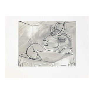 "Nature Morte a La Palette Et a La Tete" 1980s Pablo Picasso Estate Lithograph For Sale