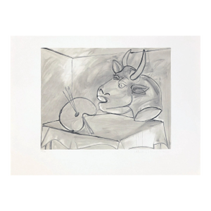 "Nature Morte a La Palette Et a La Tete" 1980s Pablo Picasso Estate Lithograph
