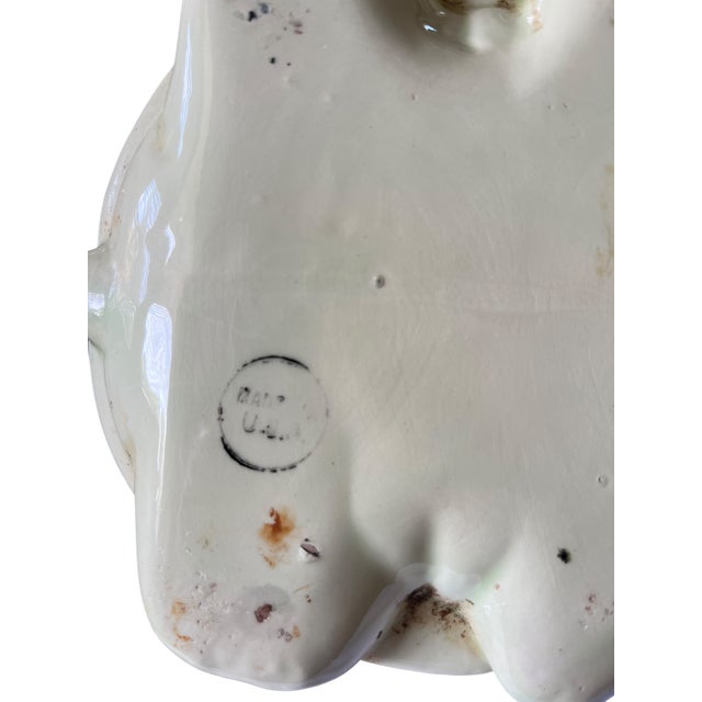 1960s Vintage Hand-Painted Ceramic Turtle Planter – Made in Usa, Mid-Century Figural Cachepot For Sale - Image 5 of 5