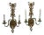 Pair of Traditional Italian 2 Light Wood Carved Sconces For Sale