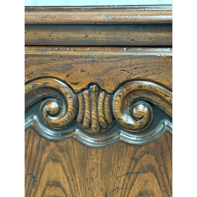 Henredon Louis XV Rustic Dark Oak French Sideboard For Sale In New York - Image 6 of 11